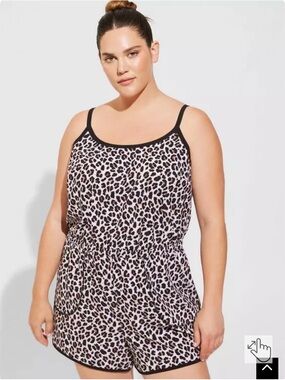 Torrid Stretch Woven Active Romper With Pockets